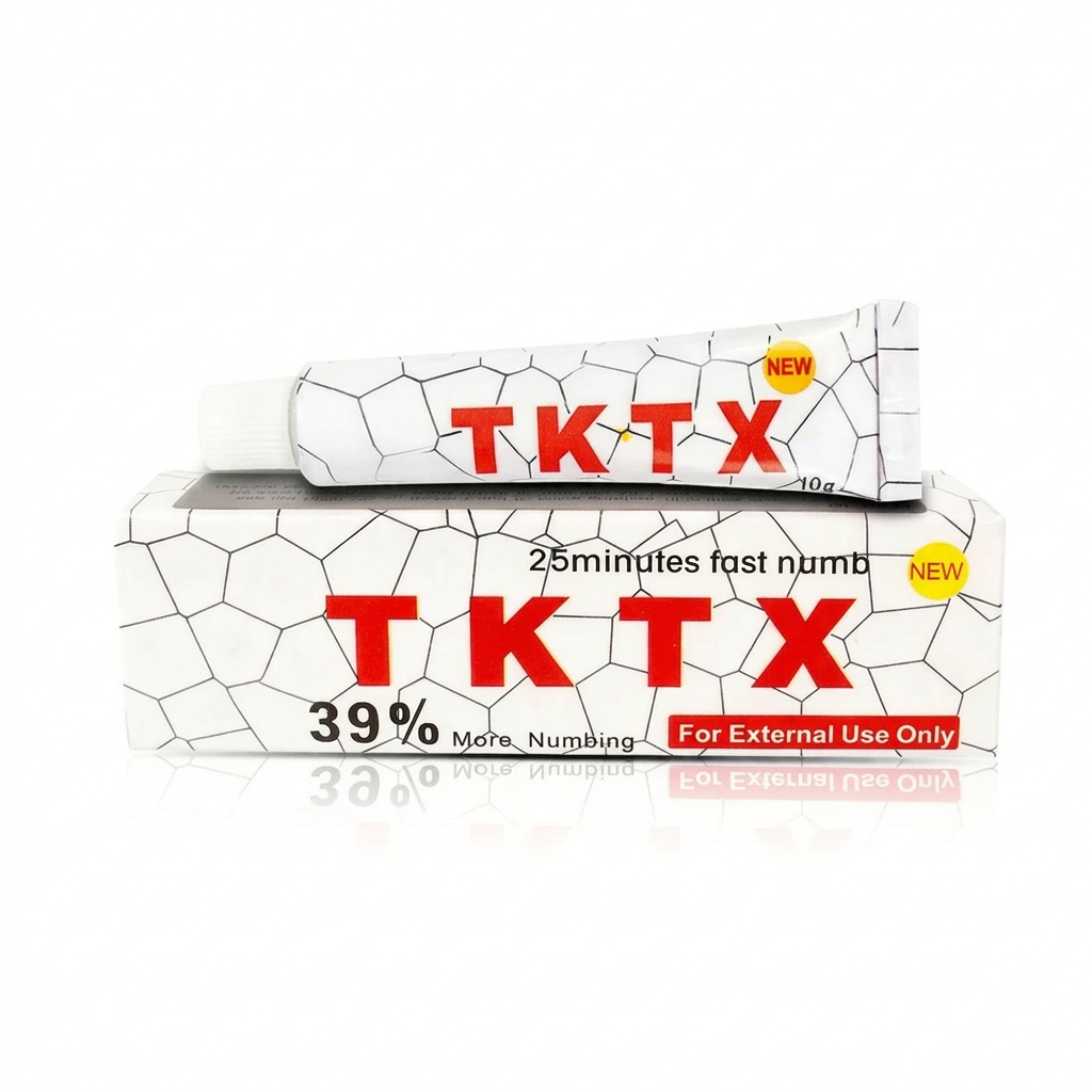 White TKTX Numbing Cream - 40% strength numbing cream tube