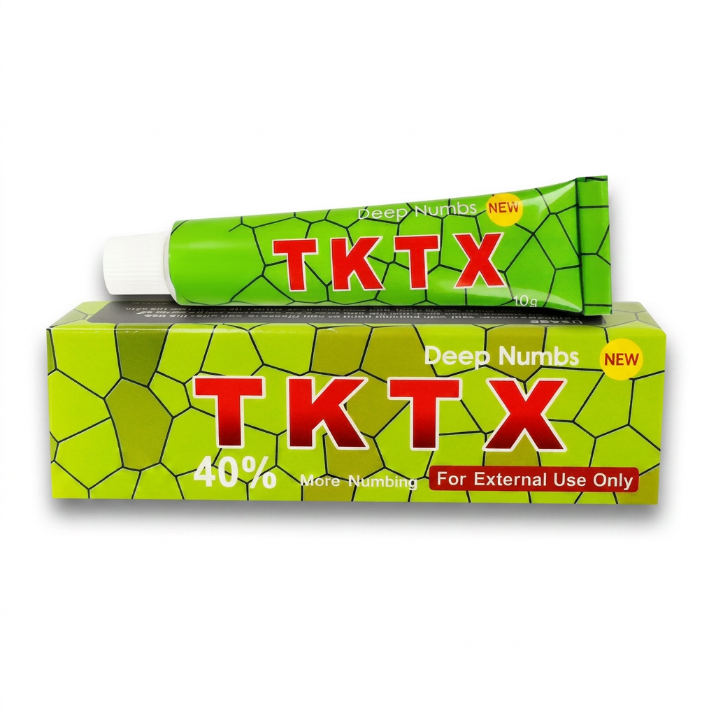 TKTX Mid Procedure Gel - 6% Lidocaine / 3% Tetracaine / 0.2% Epinephrine strength numbing cream tube